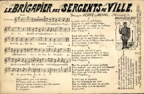 Lied Ak le Brigadier des Sergents de Ville, Seider, Mesnil