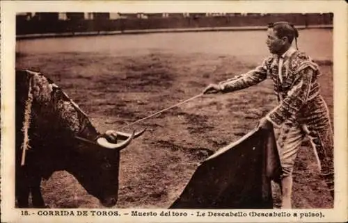 Ak Bullfight, Dead of the Bull, Le Descabello
