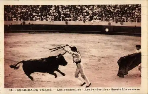 Ak Bullfight, Die Banderillas