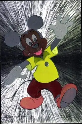 Ak Walt Disney, Mickey Maus, Porträt, Comic