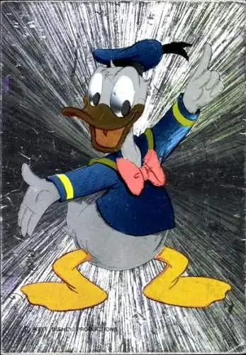 Ak Walt Disney, Comic, Donald Duck, Porträt