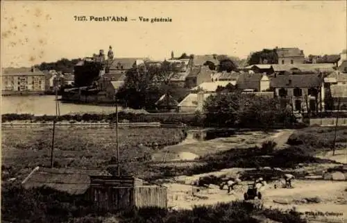Ak Pont l'Abbé Finistère, Gesamtansicht