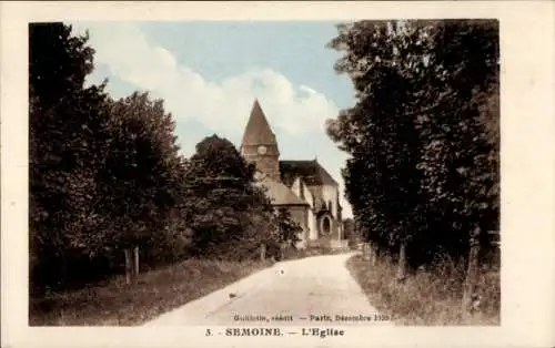 Ak Semoine Aube, Kirche