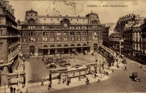 Ak Paris VIII, Gare Saint Lazare