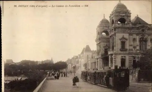 Ak Royan Charente Maritime, Casino de Foncillon, Straßenbahn