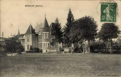 Ak Burcin Isère, Teilansicht, Villa