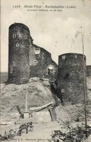 Ak Rochetaillée Loire, Mont-Pilat, Altes Schloss