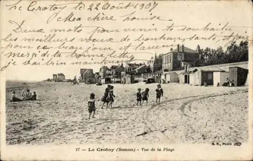 Ak Le Crotoy Somme, Strand