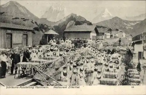 Ak Mannheim, Jubiläums-Ausstellung 1907, Restaurant Zillerthal
