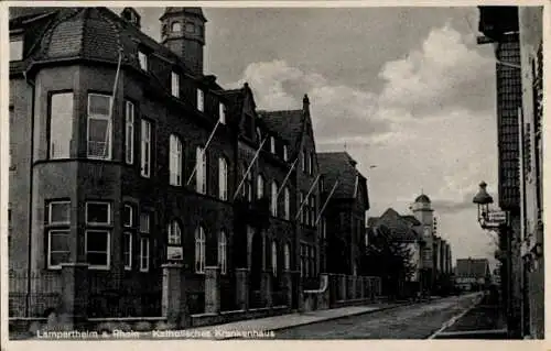 Ak Lampertheim am Rhein Hessen, katholisches Krankenhaus