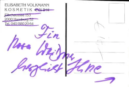Ak Schauspielerin Elisabeth Volkmann, Portrait, Autogramm