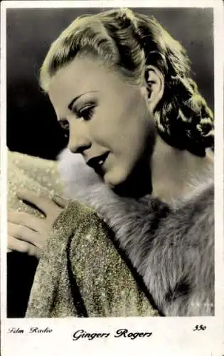 Ak Schauspielerin Ginger Rogers, Portrait