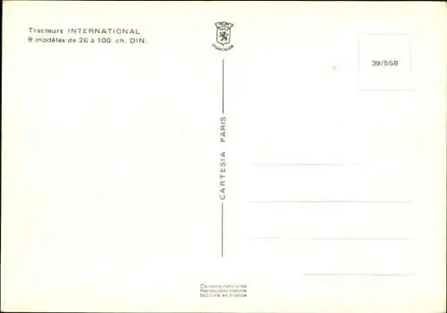 Ak Tracteurs International, 9 Modelle von 26 bis 100
