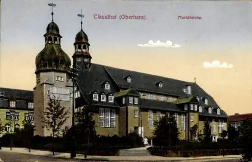 Ak Clausthal Zellerfeld im Oberharz, Marktkirche