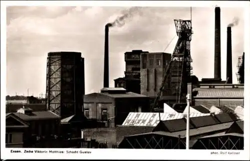 Ak Essen im Ruhrgebiet, Zeche Viktoria Matthias, Schacht Gustav