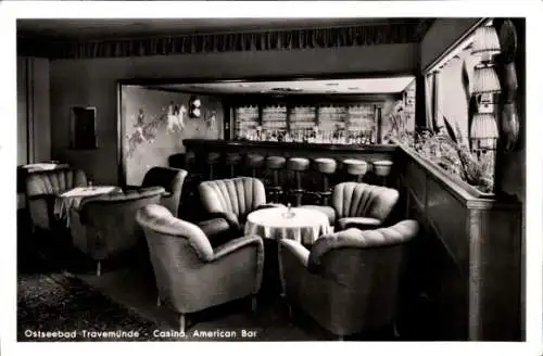 Ak Ostseebad Travemünde Lübeck, Casino, American Bar