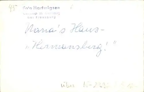 Foto Ak Haus Hermansberg, Außenansicht