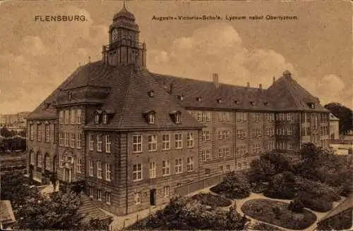Ak Flensburg in Schleswig Holstein, Auguste-Victoria-Schule, Lyzeum, Oberlyzeum