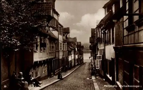 Ak Flensburg in Schleswig Holstein, Olufsamsonsgang