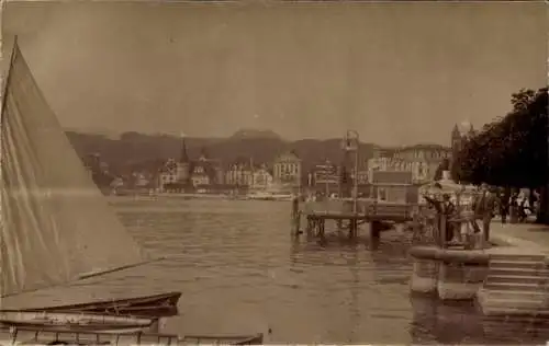Foto Luzern Stadt Schweiz, Partie am Steg