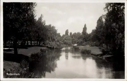 Ak Rotterdam Südholland Niederlande, Blick den Fluss hinauf