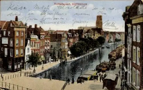 Ak Rotterdam Südholland Niederlande, Delftschevaart
