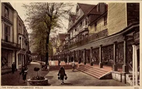Ak Tunbridge Wells Kent England, Die Pantiles