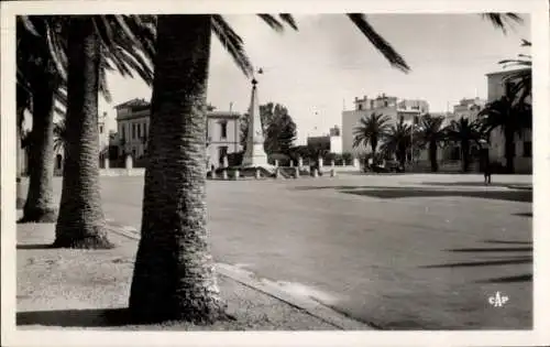 Ak Bizerte Tunesien, Boulevard de la Marne, Kriegerdenkmal