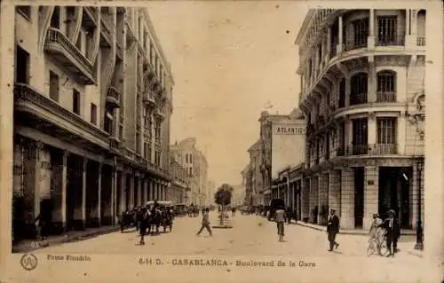 Ak Casablanca, Marokko, Boulevard de la Gare