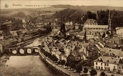Ak Bouillon Wallonien Luxemburg, panorama pris de la Côte d'Auclin