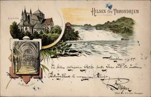 Vorläufer Litho Trondhjem Trondheim Norwegen, Domkirken, Lerfos