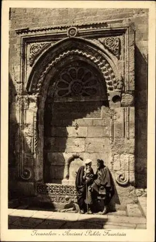 AK Jerusalem, Israel, alter öffentlicher Brunnen