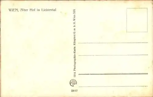 Ak Wien 9 Alsergrund, Alter Hof in Lichtental