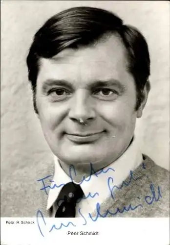 Ak Schauspieler Peer Schmidt, Portrait, Autogramm