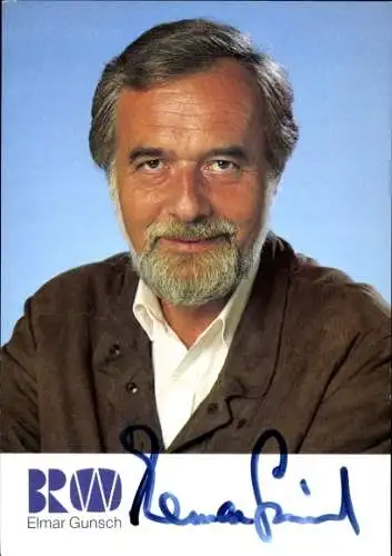 Ak Schauspieler und Sänger Elmar Gunsch, Portrait, Autogramm