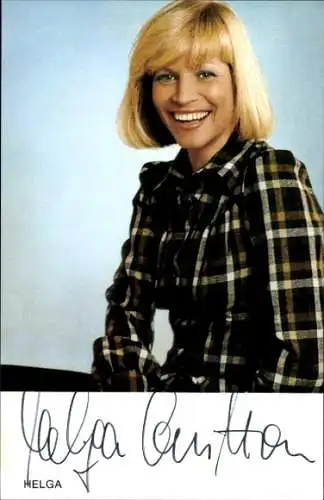 Ak Schauspielerin Helga Guitton, Portrait, Radio Luxemburg, Autogramm