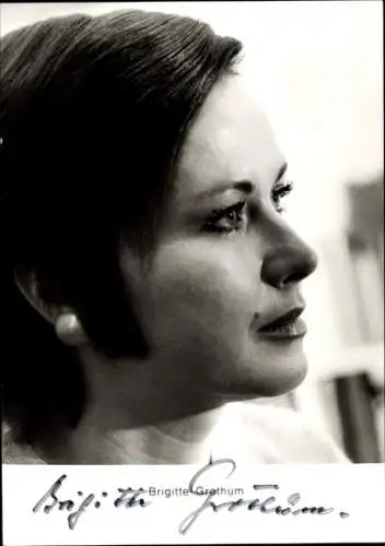 Ak Schauspielerin Brigitte Grothum, Portrait, Autogramm