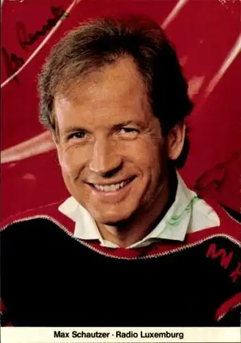 Ak Schauspieler Max Schautzer, Portrait, Autogramm, Radio Luxemburg