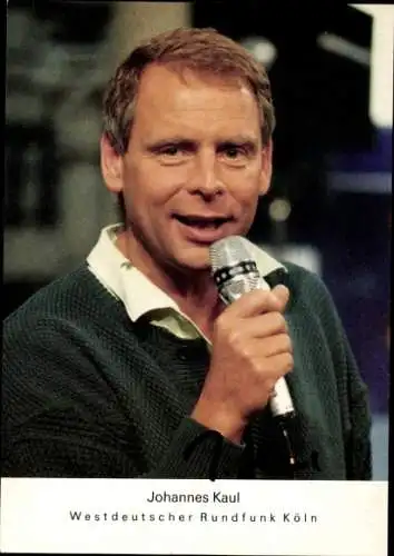 Ak Schauspieler Johannes Kaul, Portrait, Autogramm, Mikrofon