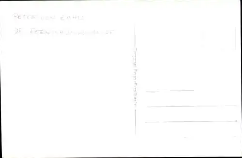 Ak Schauspieler Peter von Zahn, Portrait, Autogramm, Journalist