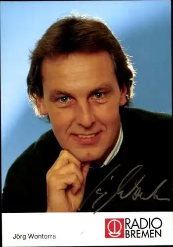 Ak Schauspieler Jörg Wontorra, Portrait, Autogramm, Radio Bremen