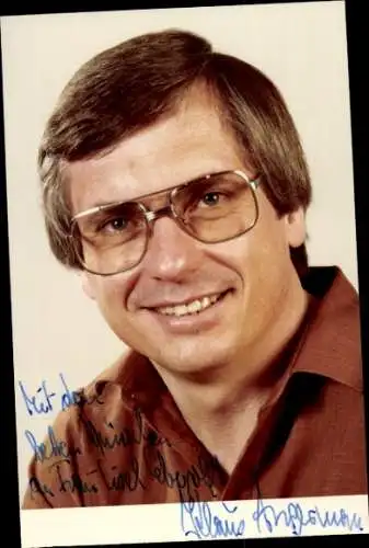 Ak Schauspieler Klaus Angermann, Portrait, Autogramm, ZDF, Sport-Moderator