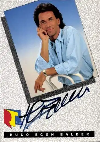 Ak Schauspieler Hugo Egon Balder, Portrait, Autogramm, RTL Plus