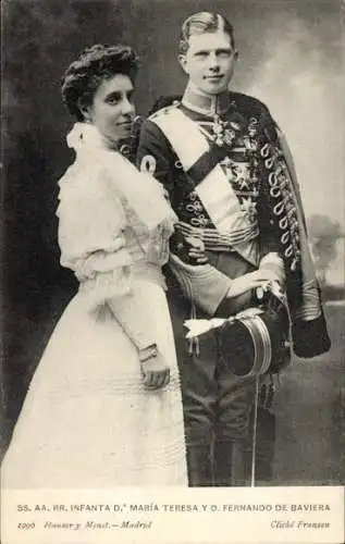 Ak Maria Theresia von Spanien, Prinz Ferdinand von Bayern
