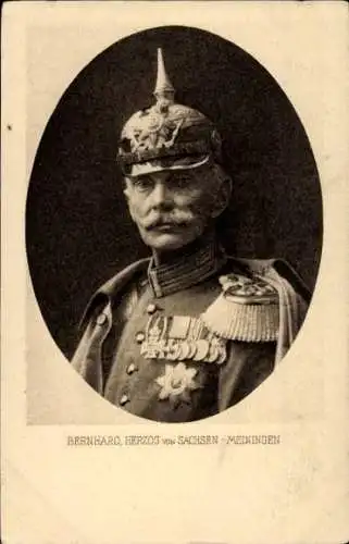 Ak Bernhard, Herzog von Sachsen-Meiningen, Portrait in Uniform