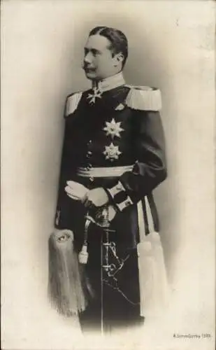 Ak Großherzog Wilhelm Ernst von Sachsen Weimar Eisenach, Portrait in Uniform