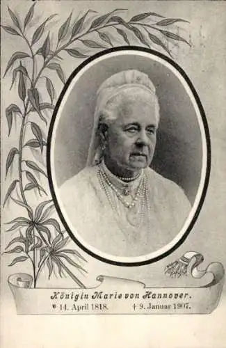 Ak Königin Marie von Hannover, Portrait