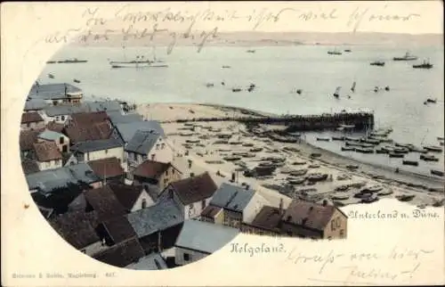 Ak Nordseeinsel Helgoland, Unterland, Düne