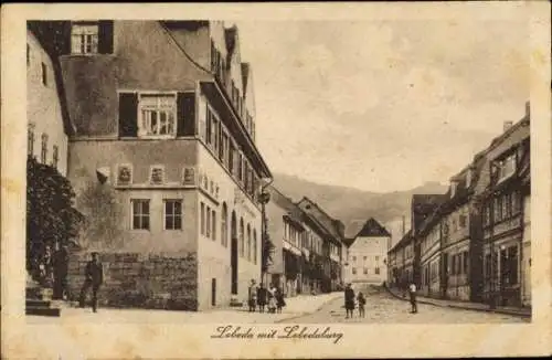Ak Lobeda Jena Thüringen, Straßenpartie, Lobedaburg