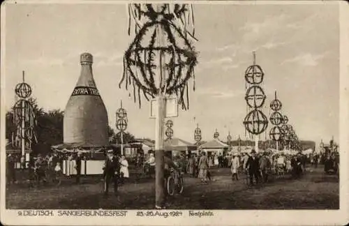Ak Hannover in Niedersachsen, 9. Deutsches Sängerbundesfest 1924, Festplatz